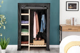 NNEKGE Bamboo Fabric Wardrobe (Black)