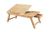 NNEKG Portable Bamboo Laptop Desk Tray