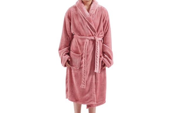 NNEKG Retreat Microplush Bathrobe (Pink)