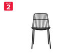 NNEKGE Set of 2 Betty Dining Chairs (Black)