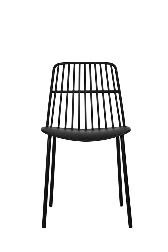 NNEKGE Set of 2 Betty Dining Chairs (Black)