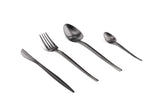 NNEKG Black Stainless Steel Cutlery (Set 16 Pieces)