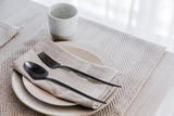 NNEKG Black Stainless Steel Cutlery (Set 16 Pieces)