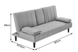 NNEKGE Bonita Pintuck Sofa Bed (Light Grey)