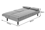 NNEKGE Bonita Pintuck Sofa Bed (Light Grey)