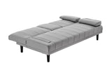 NNEKGE Bonita Pintuck Sofa Bed (Light Grey)