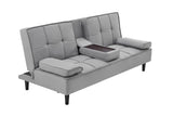 NNEKGE Bonita Pintuck Sofa Bed (Light Grey)