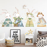 NNEKGE Bunnies Multiple Wall Decal Sticker