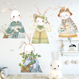 NNEKGE Bunnies Multiple Wall Decal Sticker
