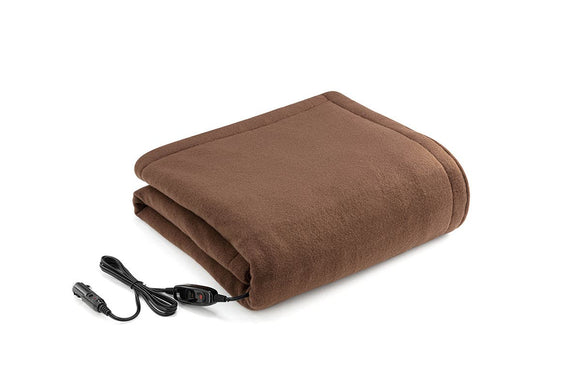 NNEKGE 12v Car Electric Blanket (Brown)