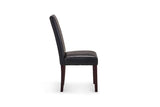 NNEKGE Kyran PU Leather Dining Chairs (Black)