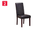 NNEKGE Kyran PU Leather Dining Chairs (Black)