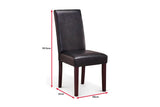NNEKGE Kyran PU Leather Dining Chairs (Black)