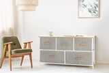 NNEKG 5 Drawer Storage Chest (Beige)