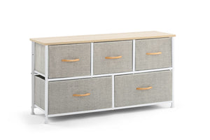 NNEKG 5 Drawer Storage Chest (Beige)