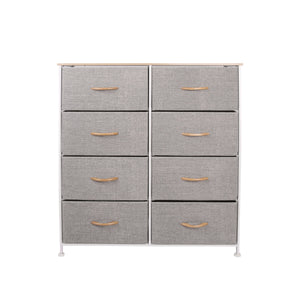 NNEKG 8 Drawer Storage Chest (Light Grey)