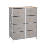 NNEKG 8 Drawer Storage Chest (Light Grey)