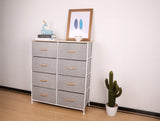 NNEKG 8 Drawer Storage Chest (Light Grey)