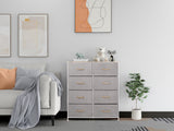 NNEKG 8 Drawer Storage Chest (Light Grey)