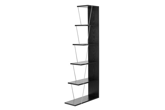 NNEKG Cindy Staggered Bookshelf (Black)