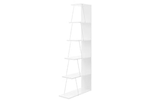 NNEKG Cindy Staggered Bookshelf (White)
