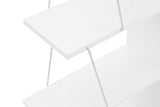 NNEKG Cindy Staggered Bookshelf (White)