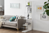NNEKG Cindy Staggered Bookshelf (White)