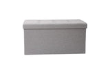 NNEKG Collapsible Storage Box (Large Light Grey Fabric)