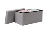 NNEKG Collapsible Storage Box (Large Light Grey Fabric)