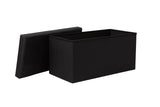 NNEKG Collapsible Storage Box (Large Black Fabric)