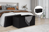 NNEKG Collapsible Storage Box (Large Black Fabric)