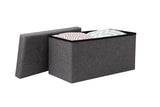 NNEKG Collapsible Storage Box (Large Charcoal Fabric)