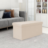 NNEKG Collapsible Storage Box (Large Beige Fabric)
