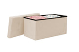 NNEKG Collapsible Storage Box (Large Beige Fabric)