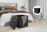 NNEKG Collapsible Storage Box (Small Black PU)