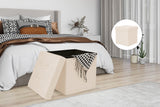 NNEKG Collapsible Storage Box (Small Beige Fabric)