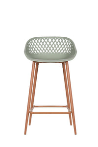 NNEKG Set of 2 Leerdam Counter Stools (Pastel Green)