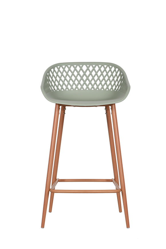 NNEKG Set of 2 Leerdam Counter Stools (Pastel Green)