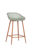 NNEKG Set of 2 Leerdam Counter Stools (Pastel Green)