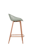 NNEKG Set of 2 Leerdam Counter Stools (Pastel Green)
