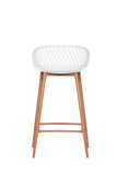 NNEKGE Set of 2 Leerdam Counter Stools (White)