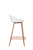 NNEKGE Set of 2 Leerdam Counter Stools (White)