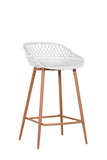 NNEKGE Set of 2 Leerdam Counter Stools (White)