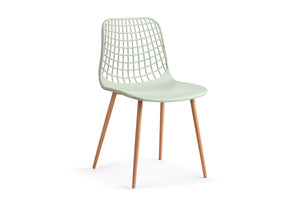 NNEKGE Set of 2 Leerdam Dining Chairs (Pastel Green)