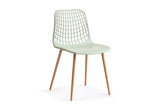 NNEKGE Set of 2 Leerdam Dining Chairs (Pastel Green)
