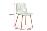 NNEKGE Set of 2 Leerdam Dining Chairs (Pastel Green)