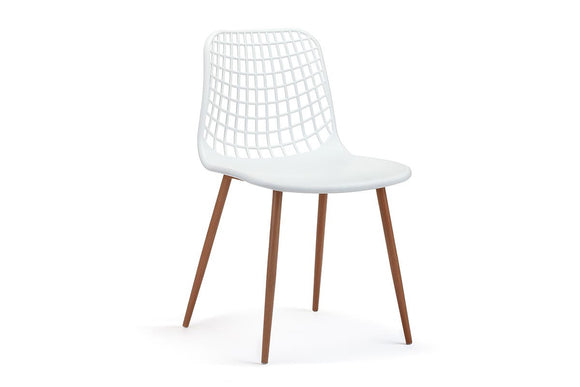 NNEKGE Set of 2 Leerdam Dining Chairs (White)