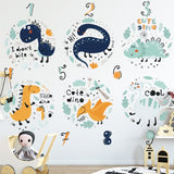 NNEKGE Dinosaur and Numbers Wall Sticker