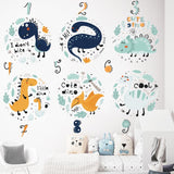 NNEKGE Dinosaur and Numbers Wall Sticker