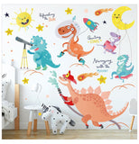 NNEKGE Dinosaur and the Moon and the Sun Wall Sticker